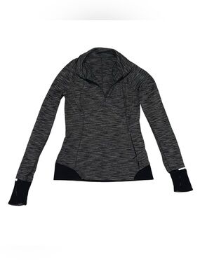 Lululemon Grey Quarter Zip Shirt Women’s Size 6 Jumper Sweater Athkeisure Sporty